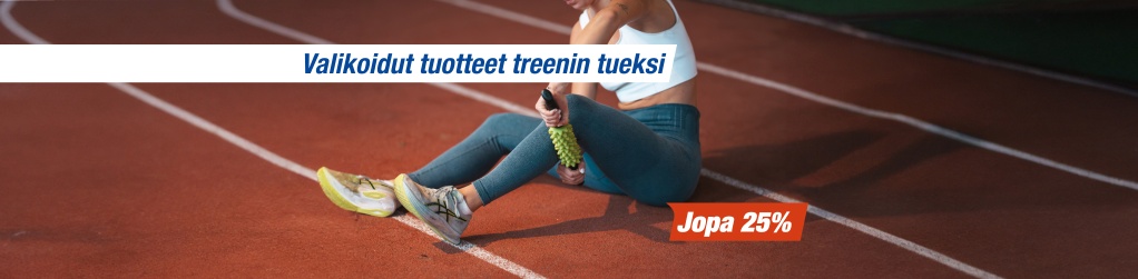 Valikoidut tuotteet treenin tueksi jopa 25 %